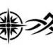 Tribal compass tattoo, would make a great armband or lowerback tattoo